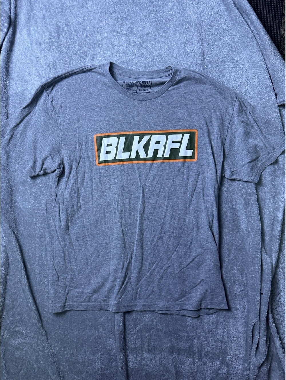 Black Rifle Coffee Company BLKRFL T Shirt Mens XL Gray Made in USA BRCC Logo Tee